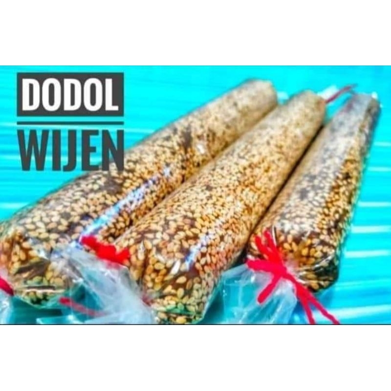 

dodol ketan hitam dan putih tabur wijen