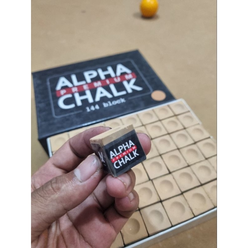 chalk billiard alpha premium 12 pcs
