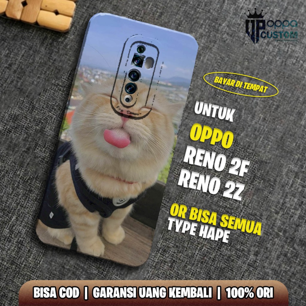 Case OPPO RENO 2F / OPPO RENO 2Z - Casing OPPO RENO 2Z Terbaru OPPACUSTOM  [ KUCING ] Casing Hp OPPO