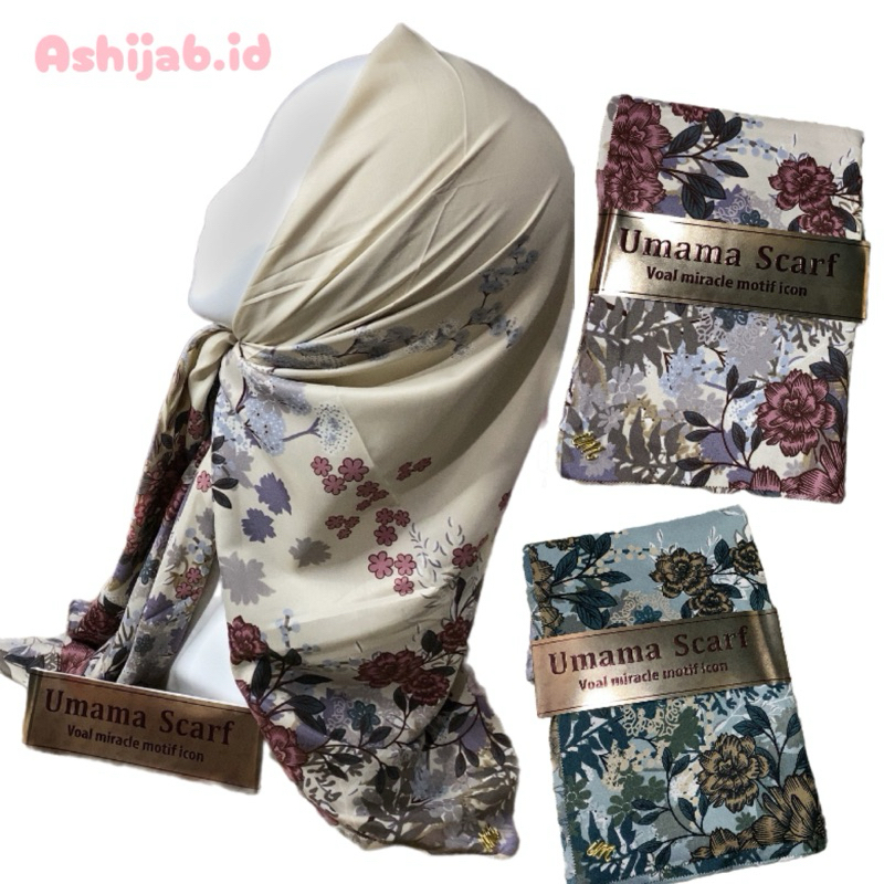 SEGIEMPAT VOAL MIRACLE MOTIF UMAMA / HIJAB MOTIF MIRACLE UMAMA LOGO