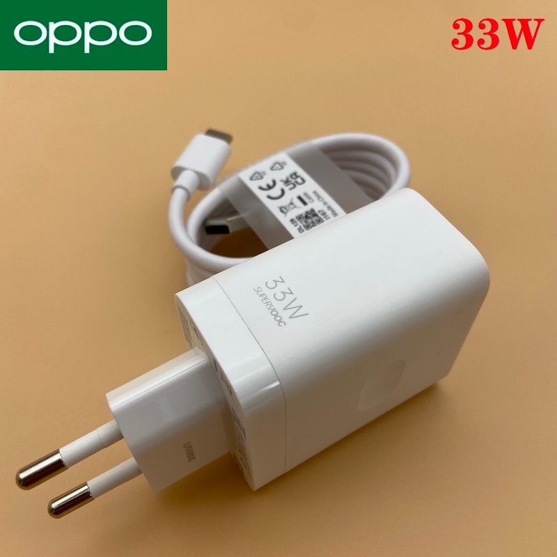 Charger Oppo Original Super VOOC 33W A96 A74 A77S A95 Reno 4F Reno 5 Original New Type C