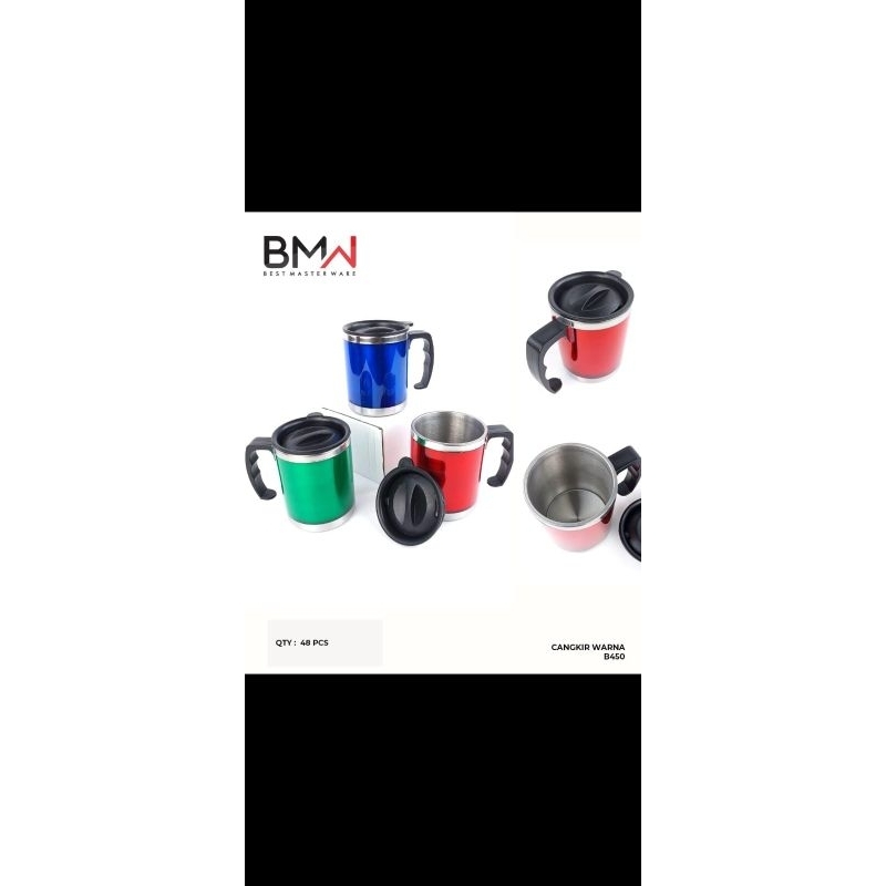 cangkir mug kopi teh tahan air panas dingin termos gelas stainless 400ml dengan tutup