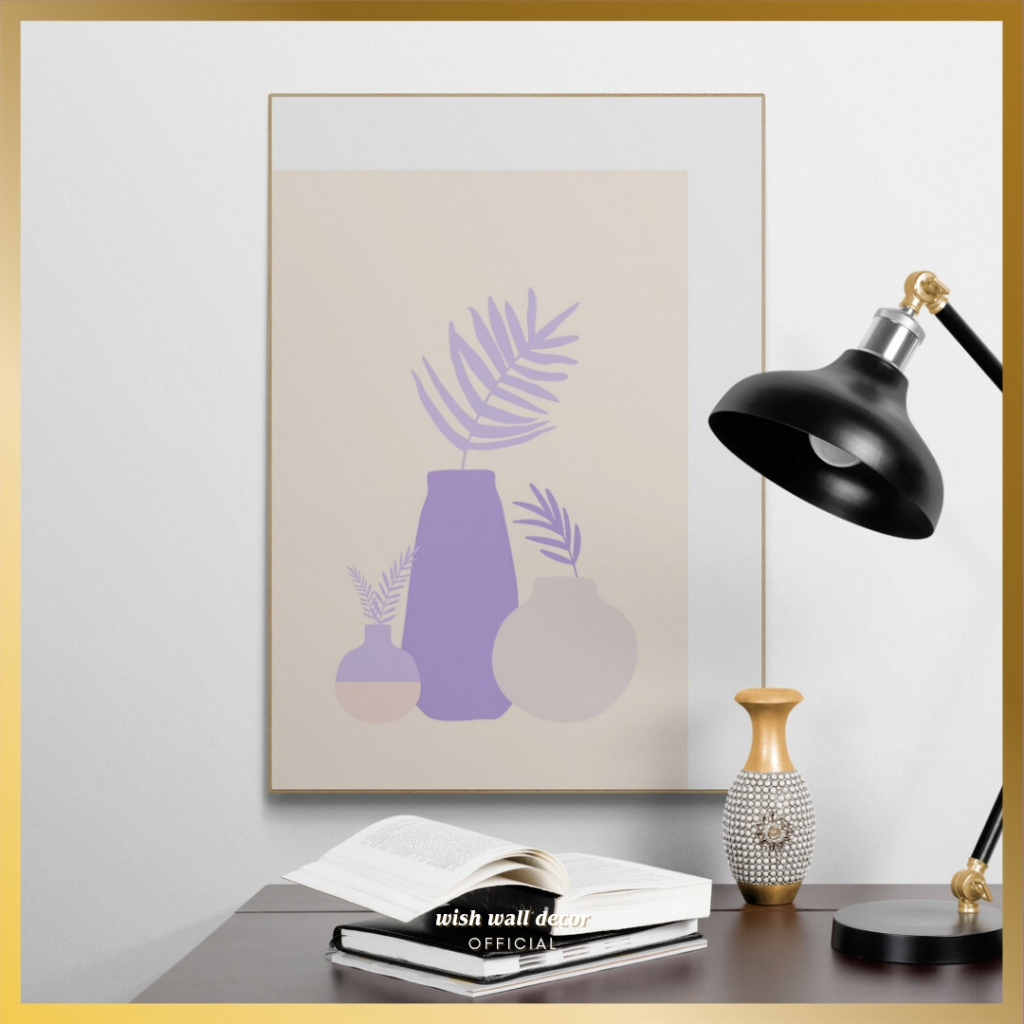 Hiasan Dinding Kamar 28x40 cm Ungu Aesthetic - Pajangan Dinding Warna Ungu - Dekorasi Dinding Lilac 