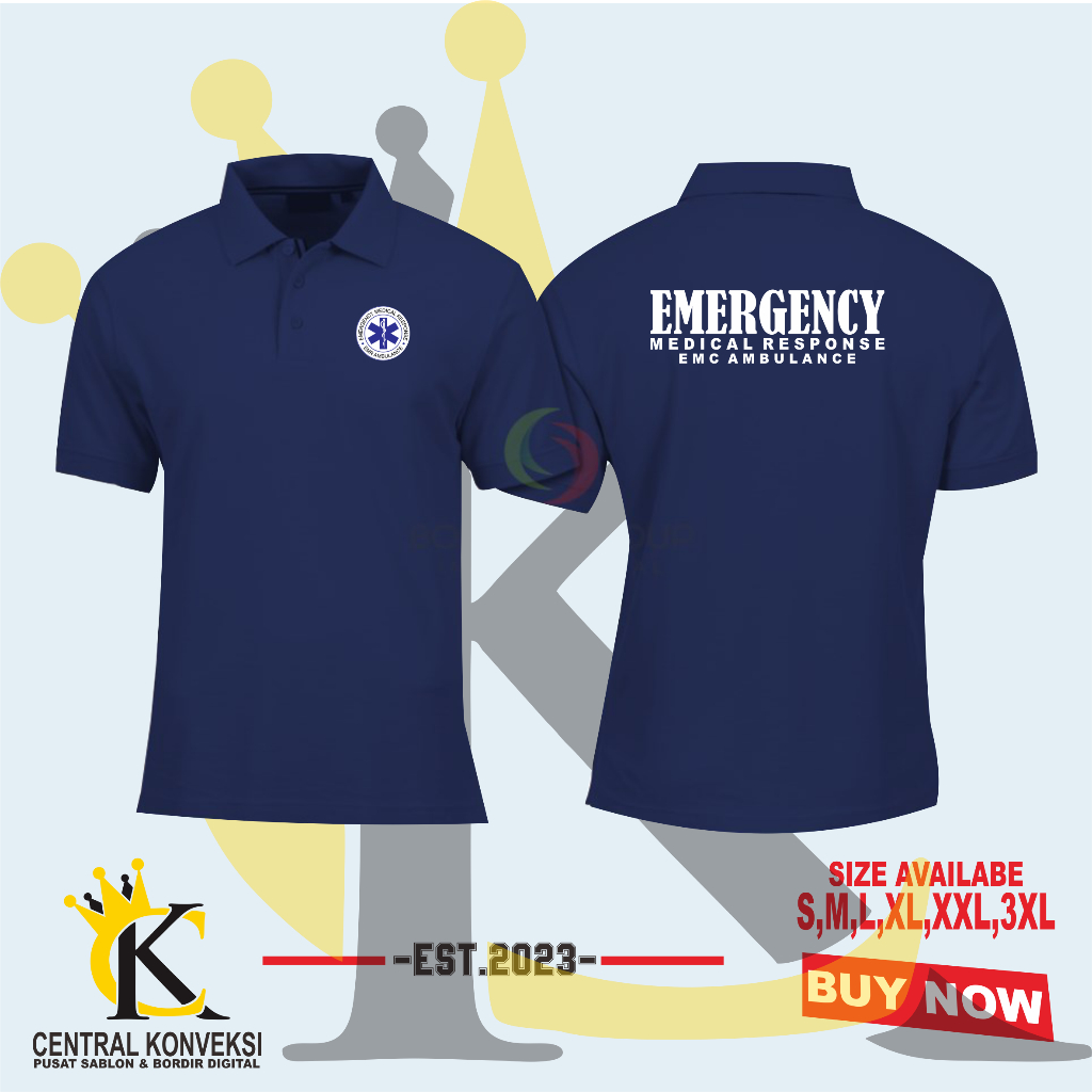 Polo Driver Ambulance - BAJU KERAH EMERGENCY MEDICAL RESPONSE AMBULANCE