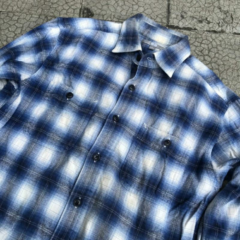 Uniqlo Flannel Veterano Blue