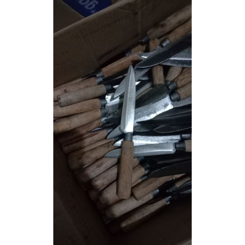 pisau unyil iris bawang kupas kulit melinjo dll