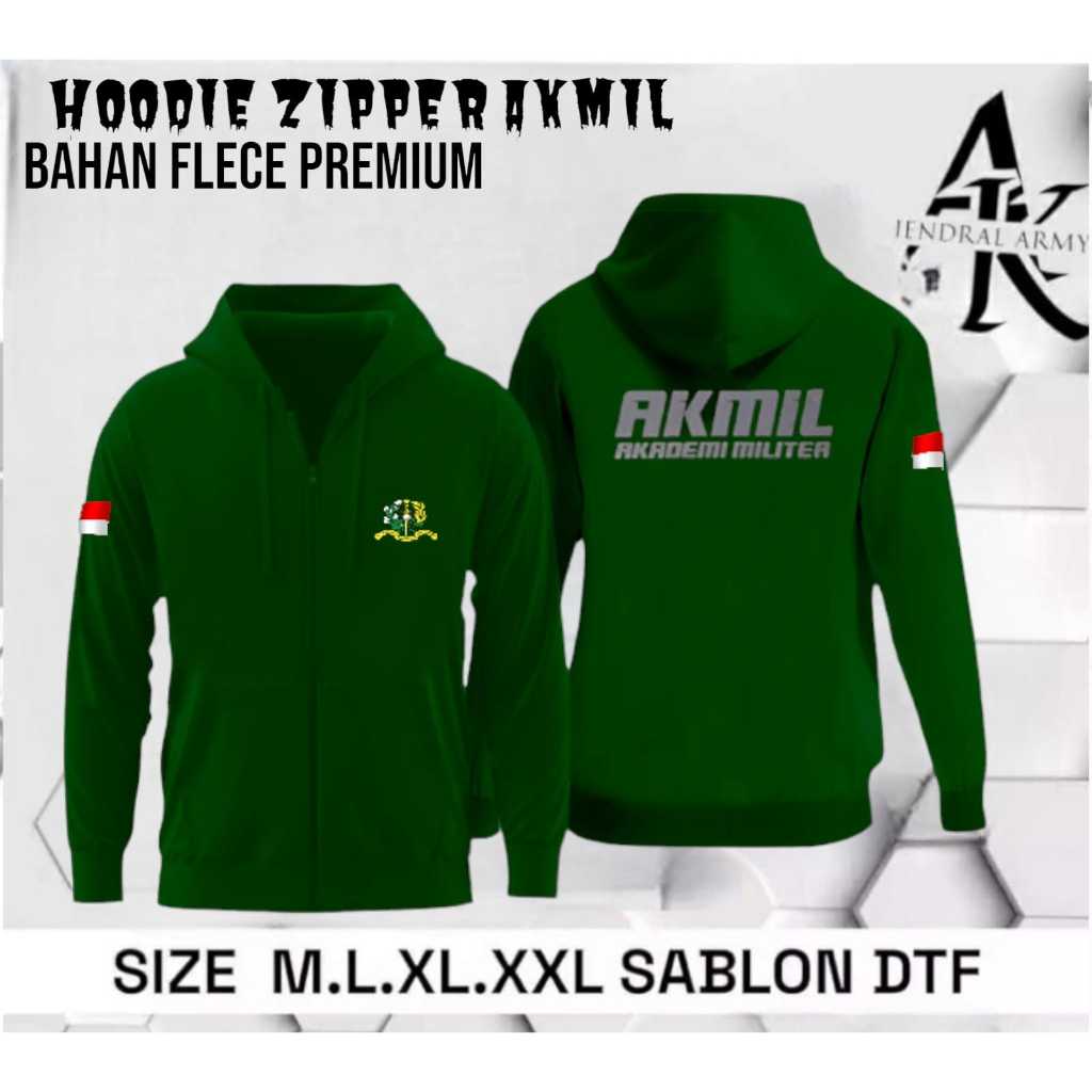 Jaket ZIPPER  Akmil 02 / jaket resleting Akmil 02 / bahan flece bisa cod