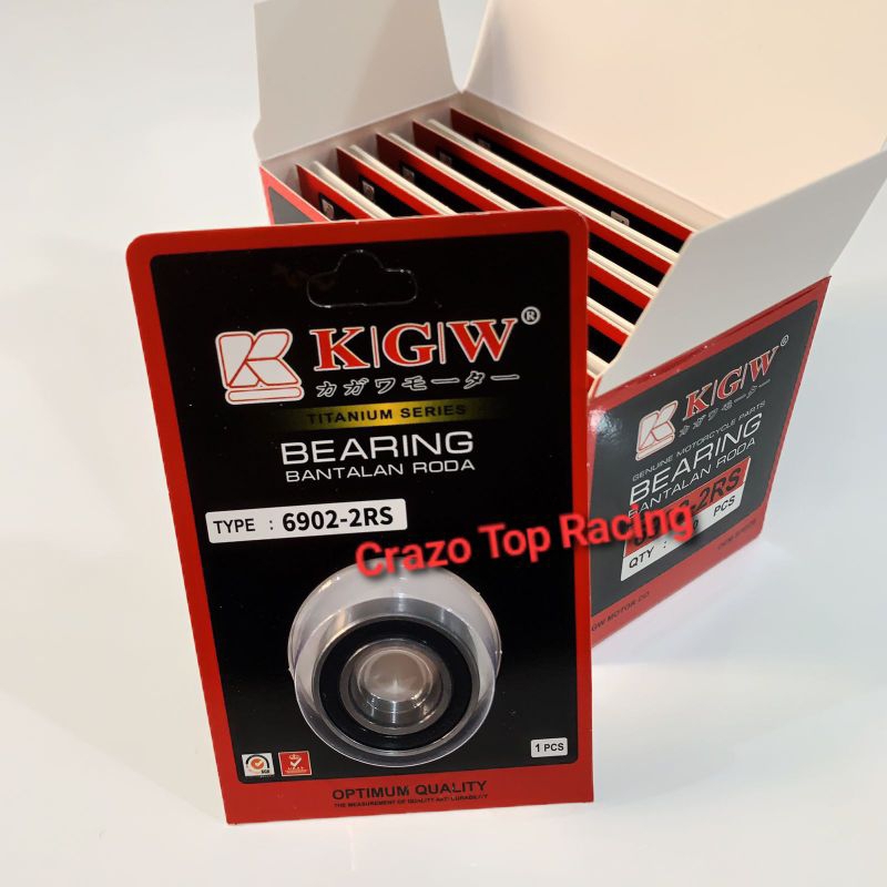 Bearing 6902 2RS KGW/Bearing Kelahar Lahar Pully CVT HONDA Beat/Vario/Scoopy/Spacy/Genio/PCX/ADV