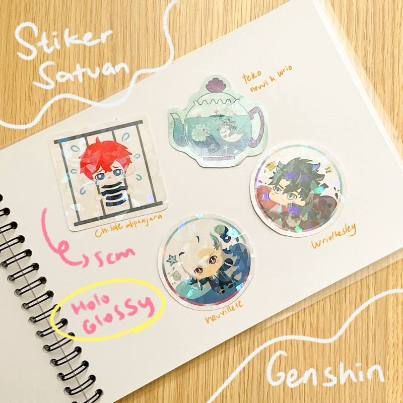 

Sticker Satuan Genshin Impact Holo Glossy