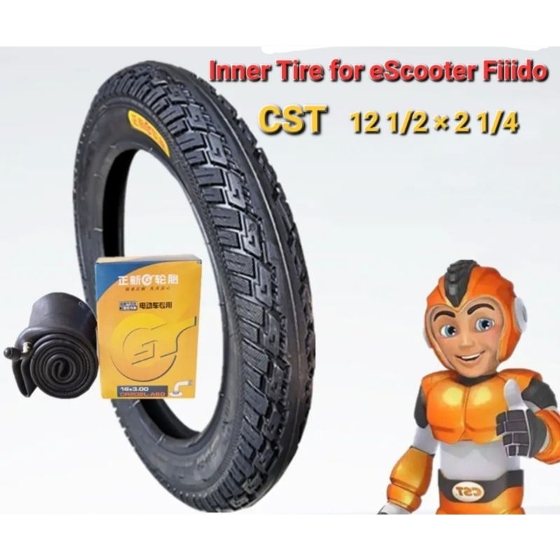 Inner Tire CST Sepeda Listrik Fiido Q1S Q1 12inch 12 1/2 × 2 1/4 SV