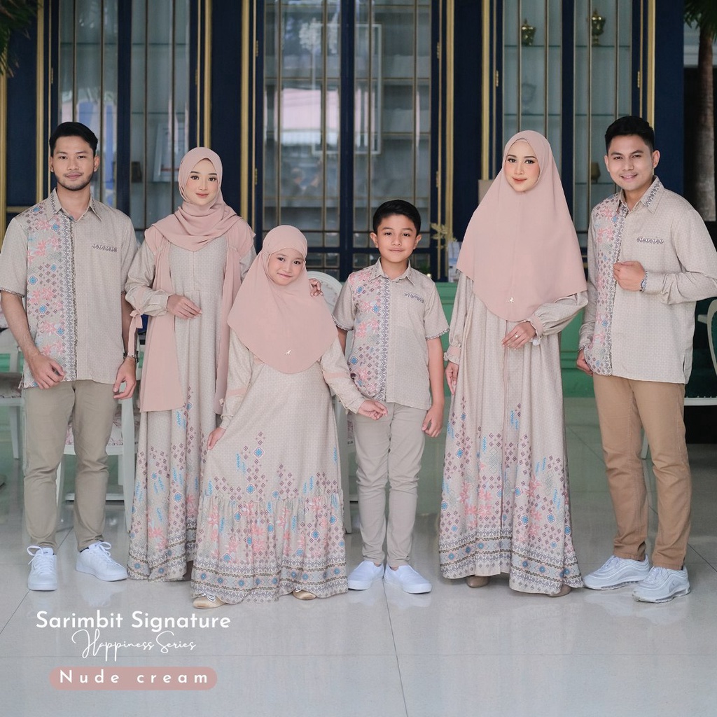 TerkiniAlbata Hijab  Sarimbit Happiness Series  Nude Cream