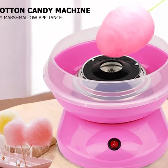 HJ6 Mesin Gulali Mini Electric Cotton Candy Floss Maker Alat Pembuat Permen Kapas