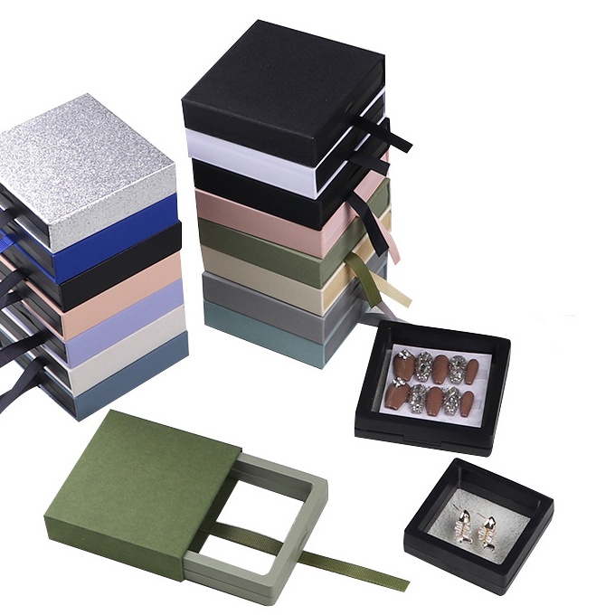 

Sale Kotak penyimpanan Perhiasan GF1 Plastik Film Kotak Kado Cincin Anting Liontin kalung Jewelry Gift Box Display Frame