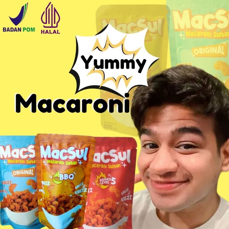 

Macaroni sultan gurih original pedas berbadan POM dan halal