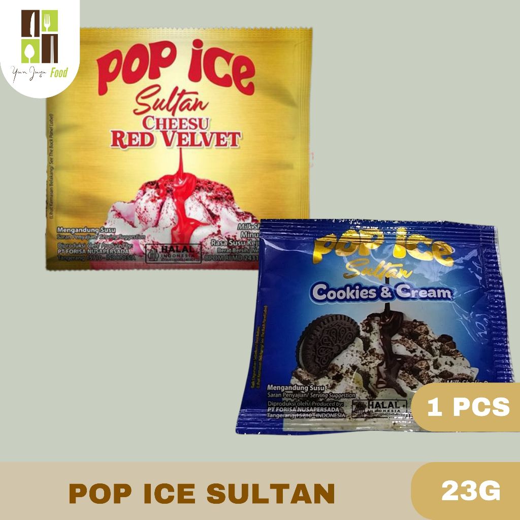 

Pop Ice Sultan / Minuman Serbuk Rasa Cookies & Cream / Cheese Red Velvet 1PCS