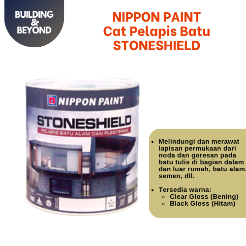 NIPPON PAINT STONESHIELD CAT PELAPIS BATU ALAM 1 LITER