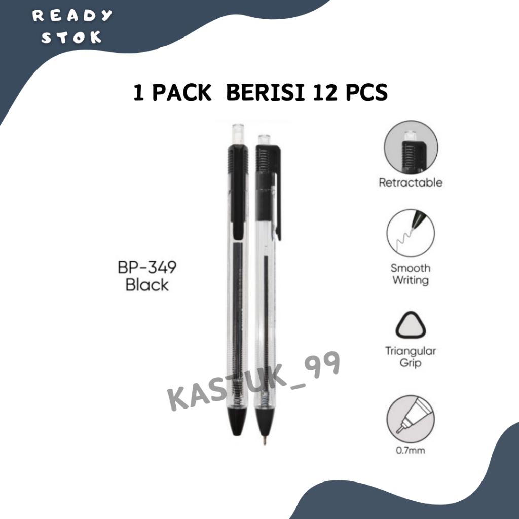 

BALLPEN / PULPEN/ BALLPEN VOKUS TRANS / BOLPOIN BP-349-12 (PACK)