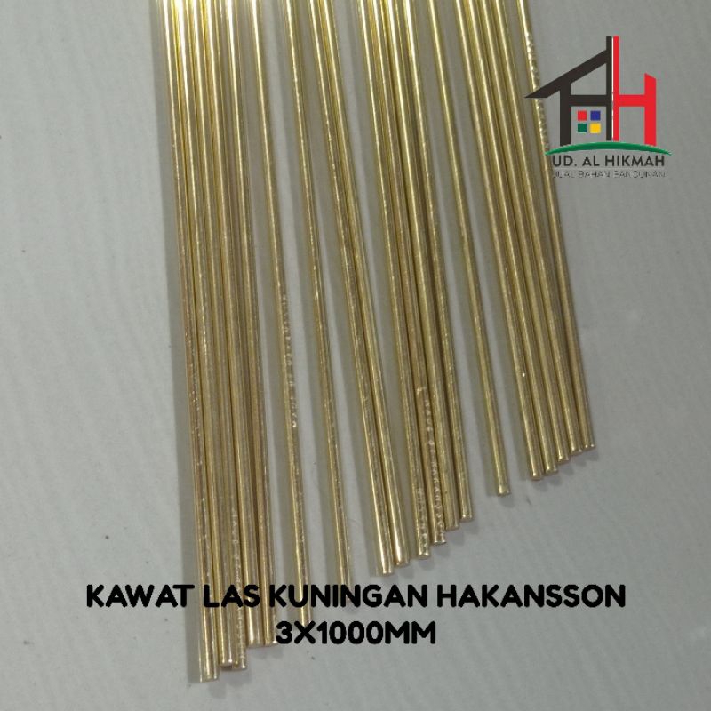 Kawat Las Kuningan 3 X 1000MM / 3MM X 1 M HAKANSSON GERMANY Per Batang