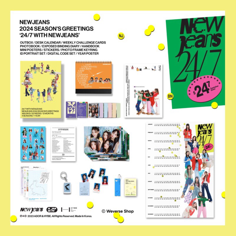 [ Sharing ] Newjeans Season Greeting 2024 Hyein Haerin Minji Hanni Danielle