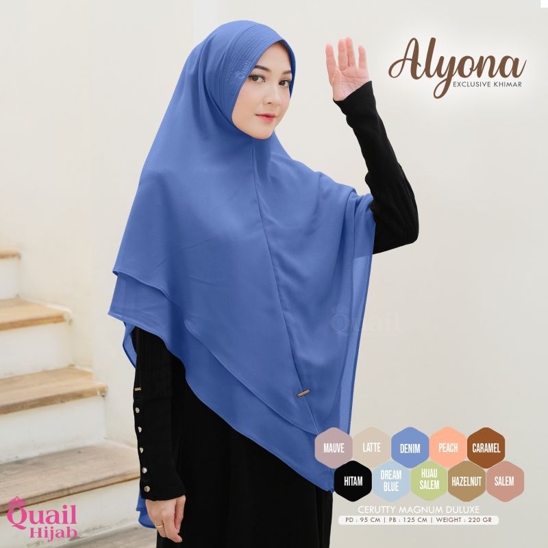 ALYONA CASUAL KHIMAR, KHIMAR CERUTY MAGNUM, BEST SELLER, SOFT PAD, SIZE JUMBO