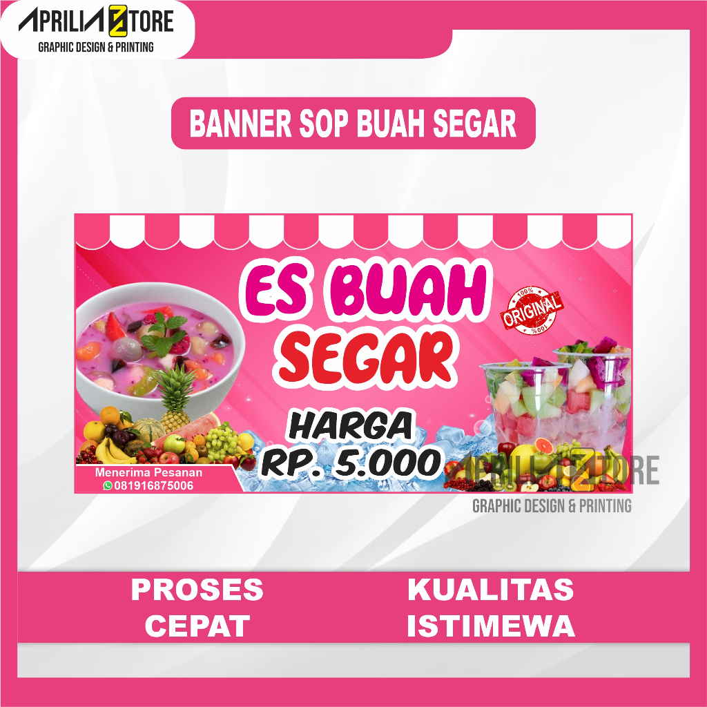 Spanduk Banner Sop Buah Spanduk Es Buah Spanduk Es Campur