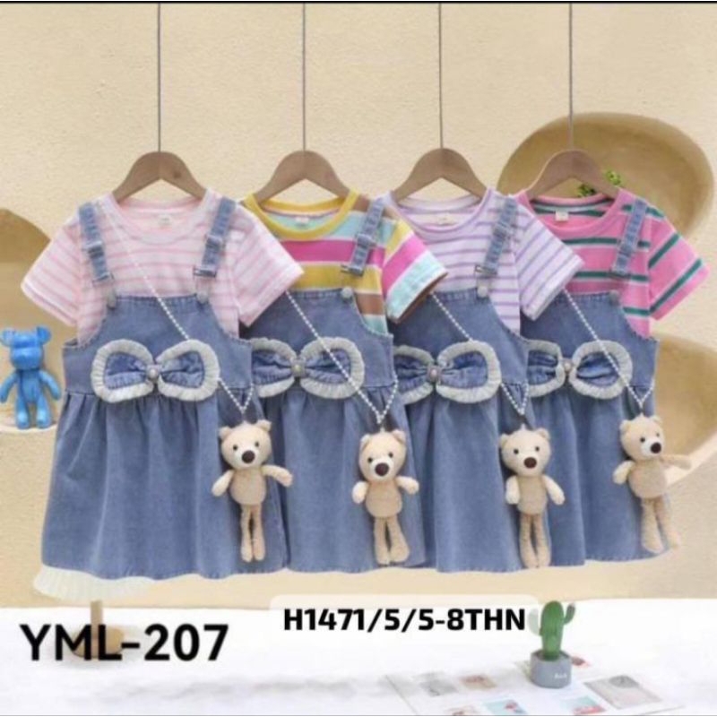 Overall jeans anak perempuan