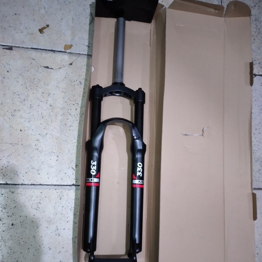 Garpu fork sepeda gunung 27.5 inch pacific mtb tinggi 120 mm shock depan bisa on lock diameter 28.6 