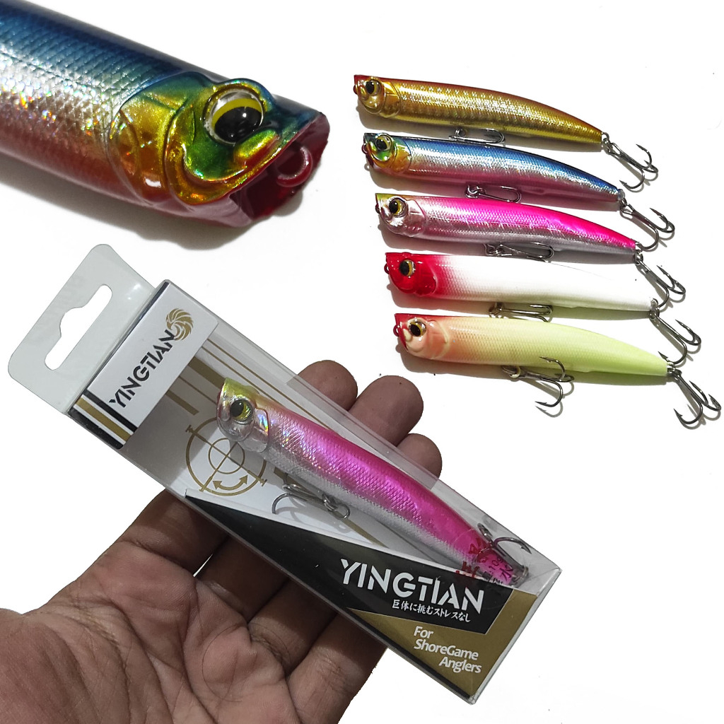 Umpan Pensil Popper WTD Floating 9cm/10gram Minow Mengambang Umpan Pancing Casting