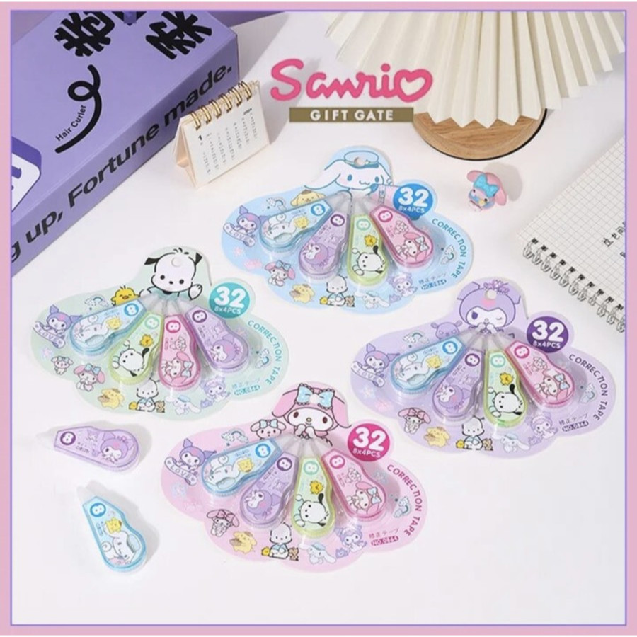 

Correction Tape FANCY 32M isi 4/Tipex Roll KUROMI/Tipex Kertas SANRIO