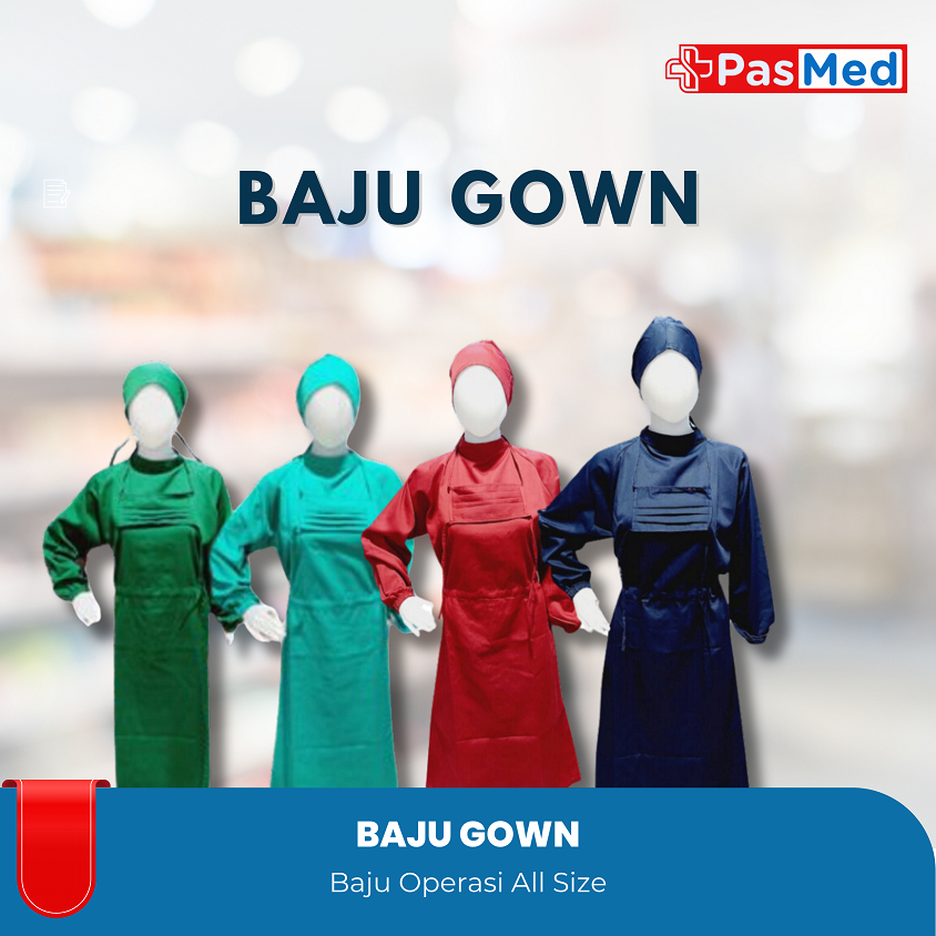 PASMED | Baju APD (Bisa dicuci) BAJU OPERASI ALLSIZE | GOWN APD KAIN DRILL