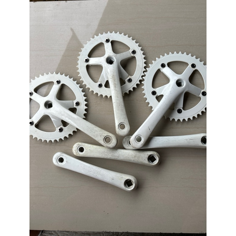 NOS LECET single crank sepeda bmx fixie minion alloy aloy 44t bb as kotak