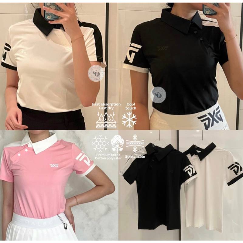 duniagolf PG side collar golf polo baju golf wanita
