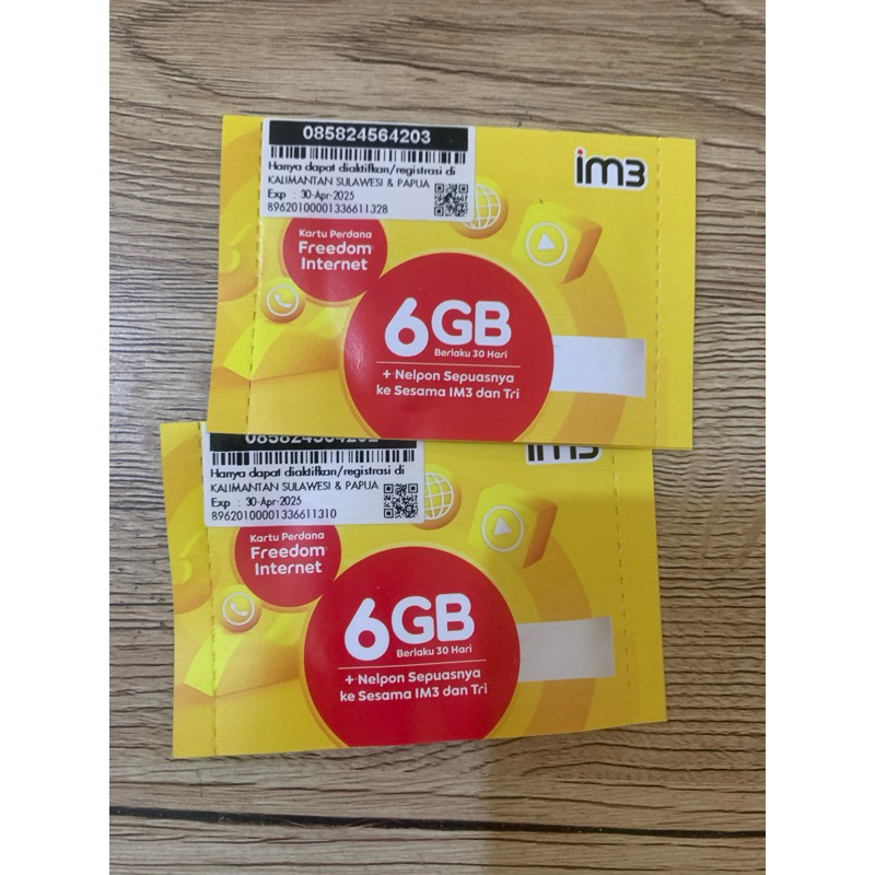 Kartu Perdana Indosat iM3 - 6gb