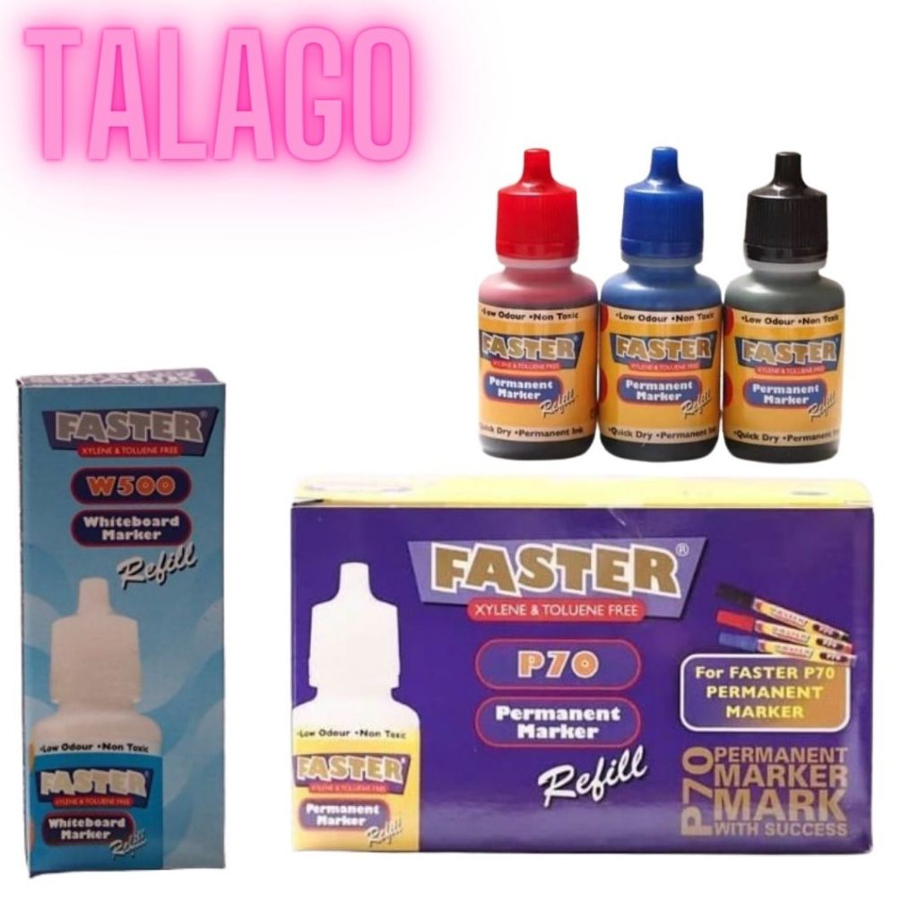 

Faster Refill Ink W500 Whiteboard Marker isi 12 botol