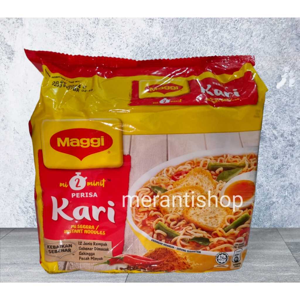 

Maggi Mie Perisa Kari 1 Pack isi 5+1 / mie 5Pack Malaysia / Mie Instant
