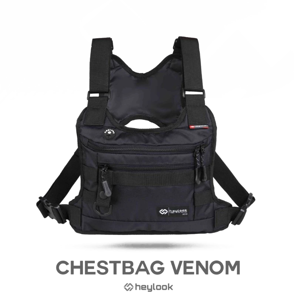 Tas Dada Chest Bag Pria Waterproof Tactical Rig Bag Outdoor Adventure Distro Heylook venom