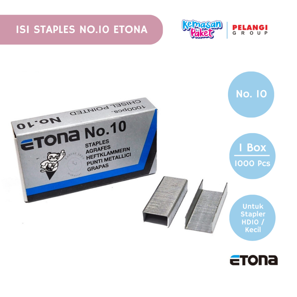 

ISI STAPLES STAPLER ETONA NO.10 (ISI 20 BOX KECIL) ALAT TULIS PERLENGKAPAN KANTOR