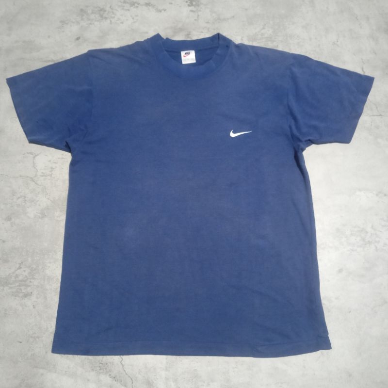 baju kaos pria Nike vtg navy