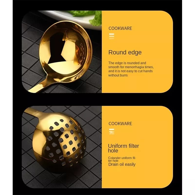 Zoyands Sendok Sup Gold Sendok Kuah Gold Centong Kuah Gold Sendok Gold.Centong Sup/Centong