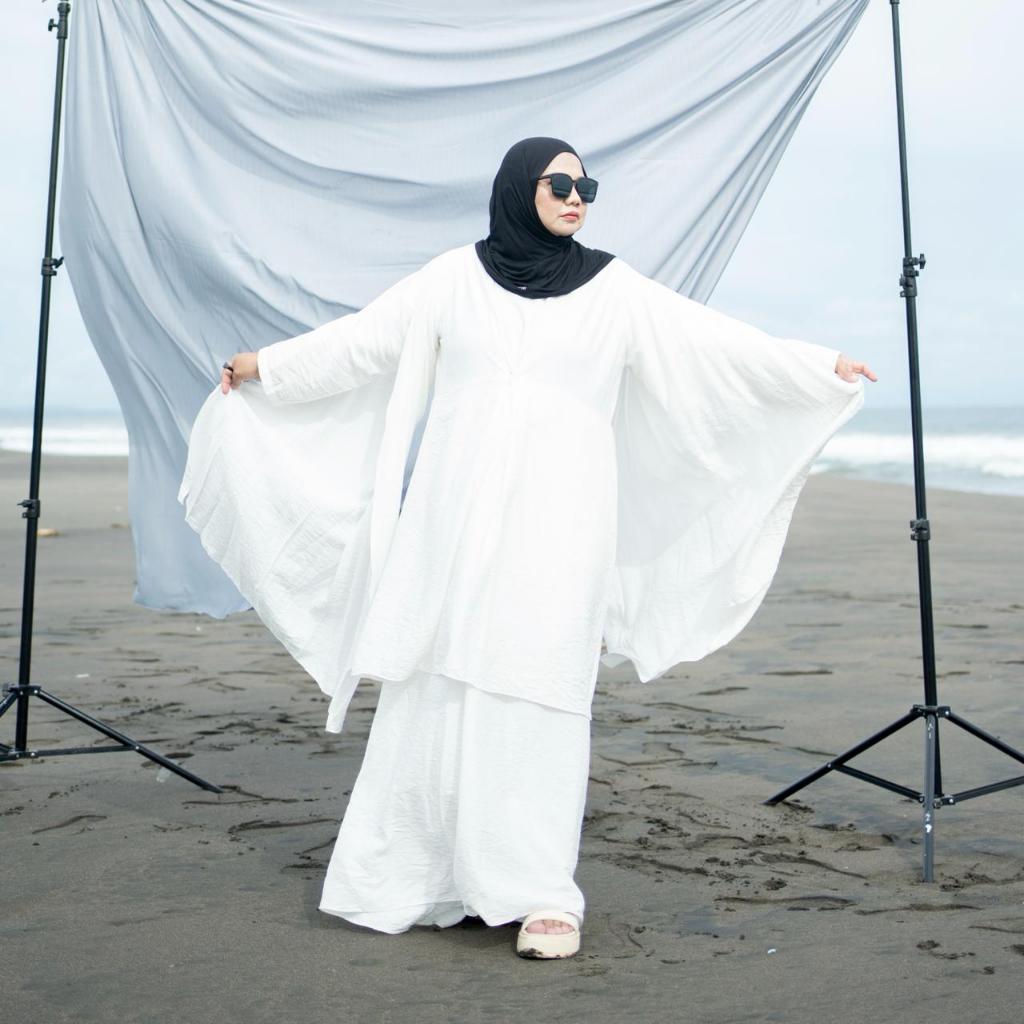 HB Exclusive Raya Layered Cape Dress Premium Quality