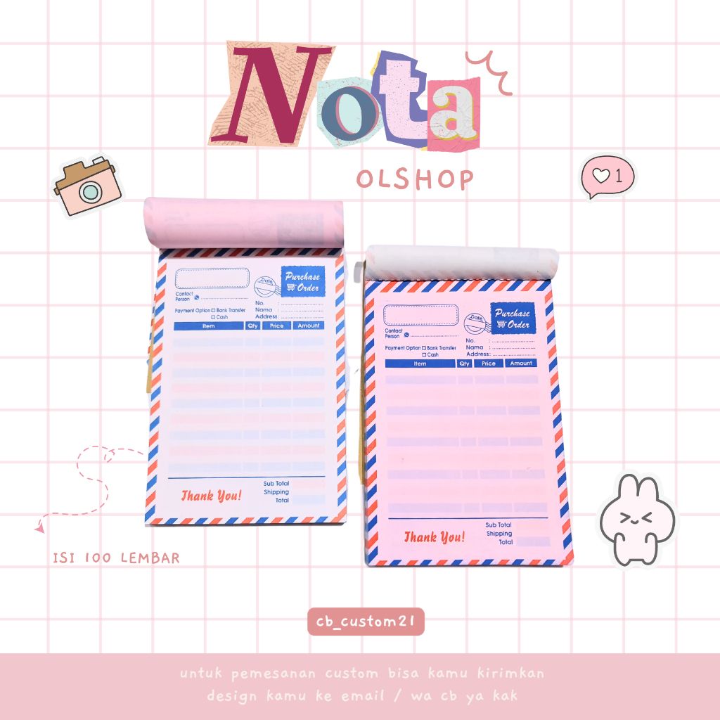 

Nota Olshop Ready Stock