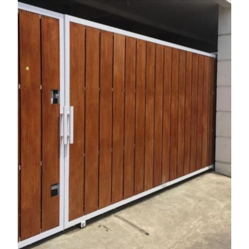 Pagar Grc motiv kayu