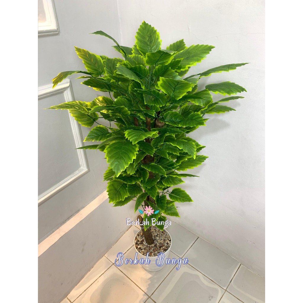 Pohon artificial hiasan tinggi 120cm pohon chingfu golden lucky bunga anggur sudut pot plastik/Pohon