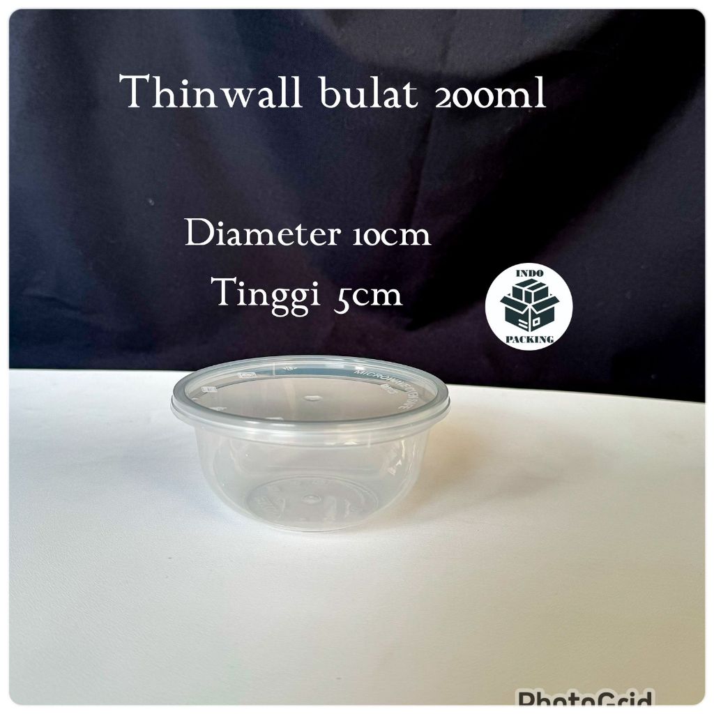 (Isi 25) Thinwall Bowl Libra KCS 200ml / Thinwall Bundar / Thinwall Toples Plastik / Thinwall Salad