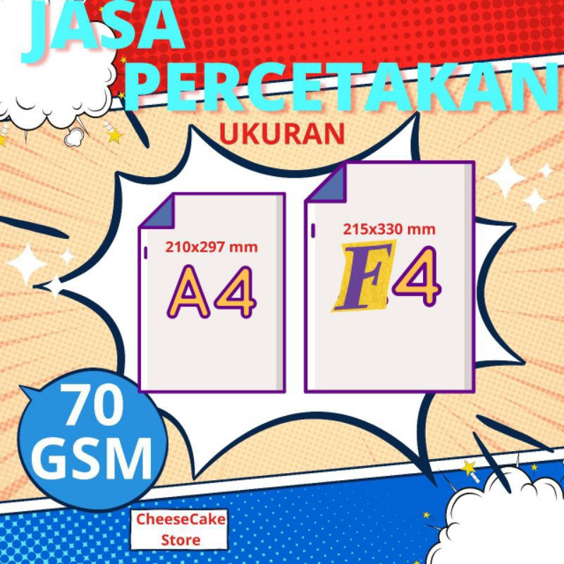 

jasa percetakan ukuran A4 dan F4