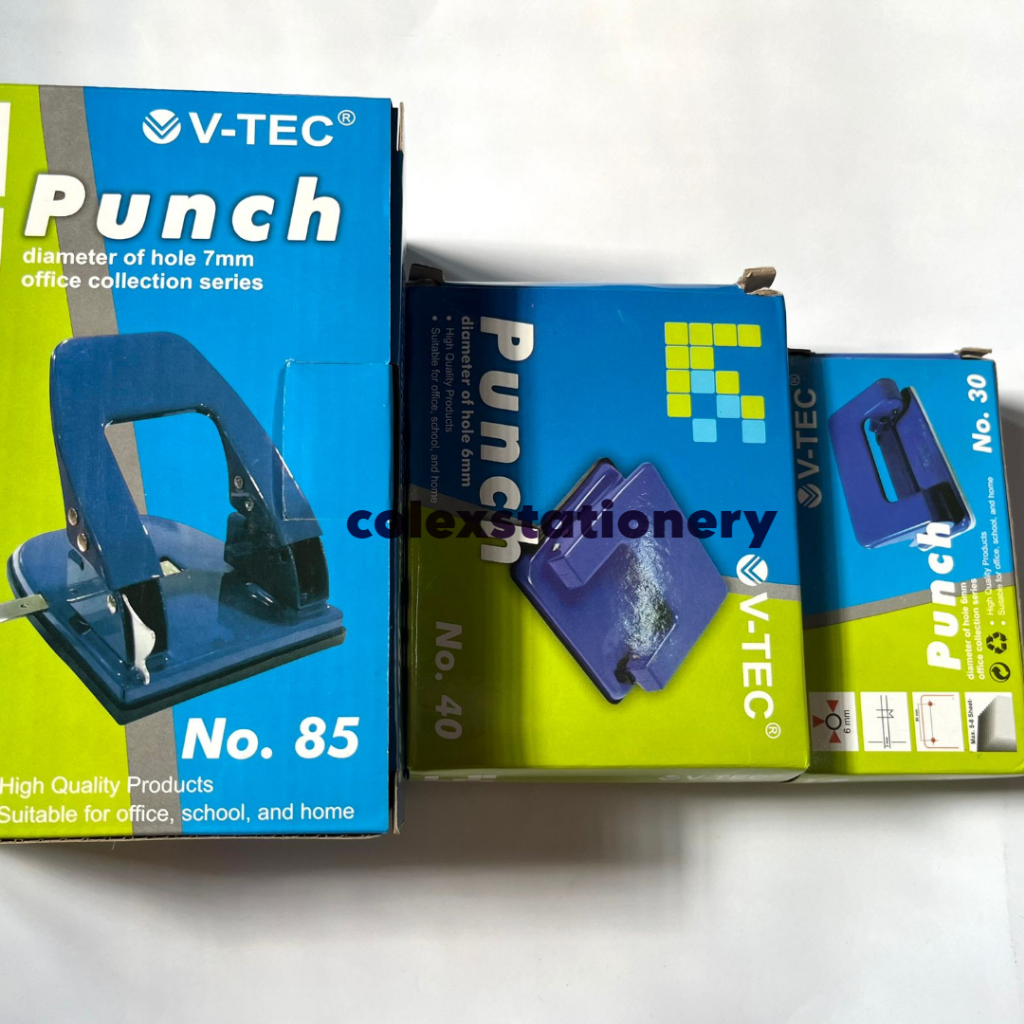 

Punch Pembolong / Pembolong / Pelubang Pervorator Warna Ukuran Kecil, Sedang, Dan Besar Vtec (1 Pcs)