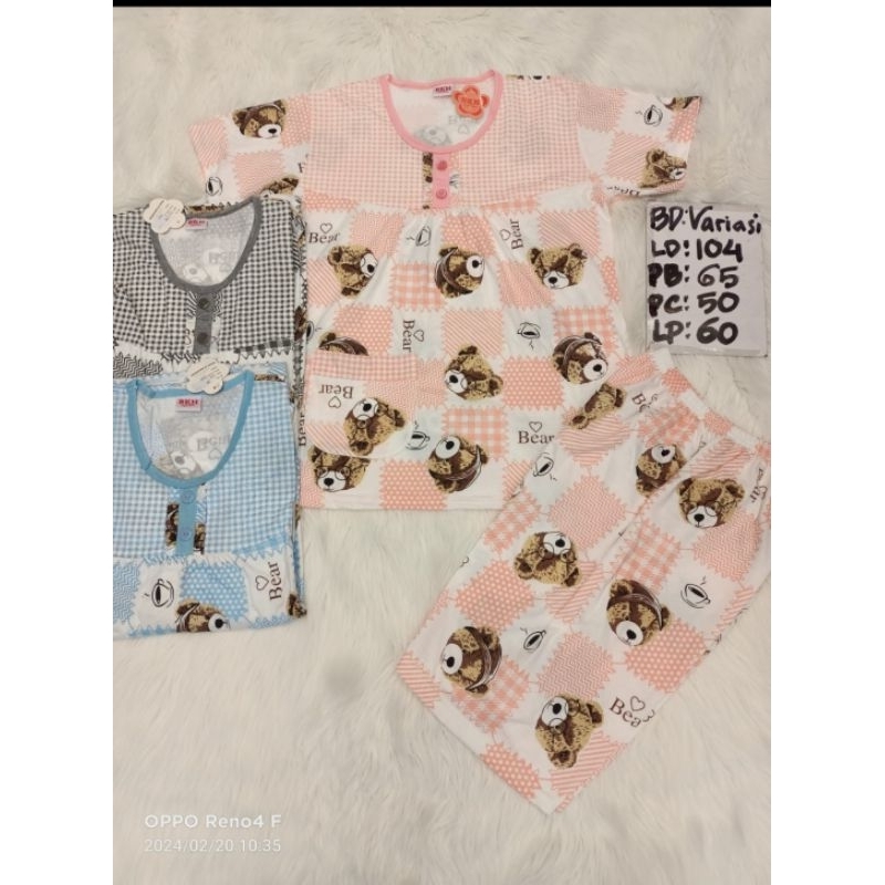 Baju tidur wanita BKH celana pendek BD Variasi