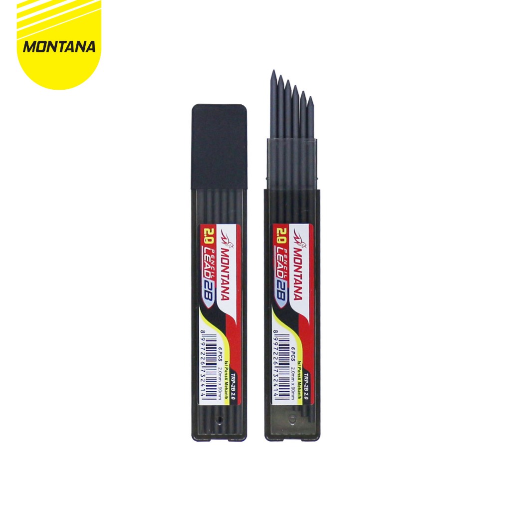 

MONTANA Refill Isi Pensil Mekanik 2B 2.0mm Mechanical Pencil Alat Tulis TRP-2B