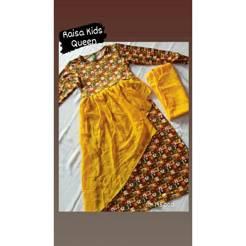Gamis Set Hijab Kids Raisa Ori