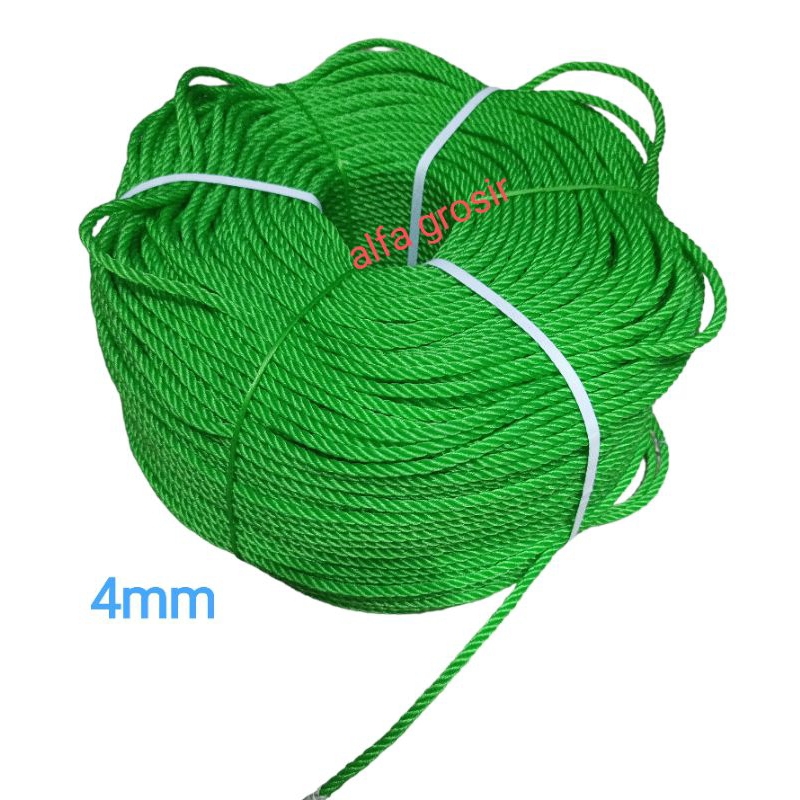 TALI TAMBANG PLASTIK 4mm ( Harga 1 meter ) / TALI TAMBANG NILON 4mm